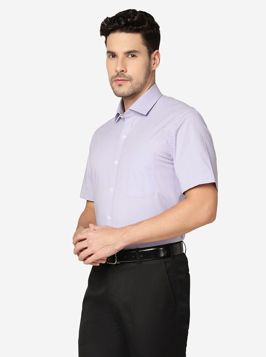 Light Purple Solid Regular fit Formal Shirt | JadeBlue