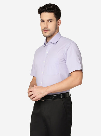Light Purple Solid Regular fit Formal Shirt | JadeBlue