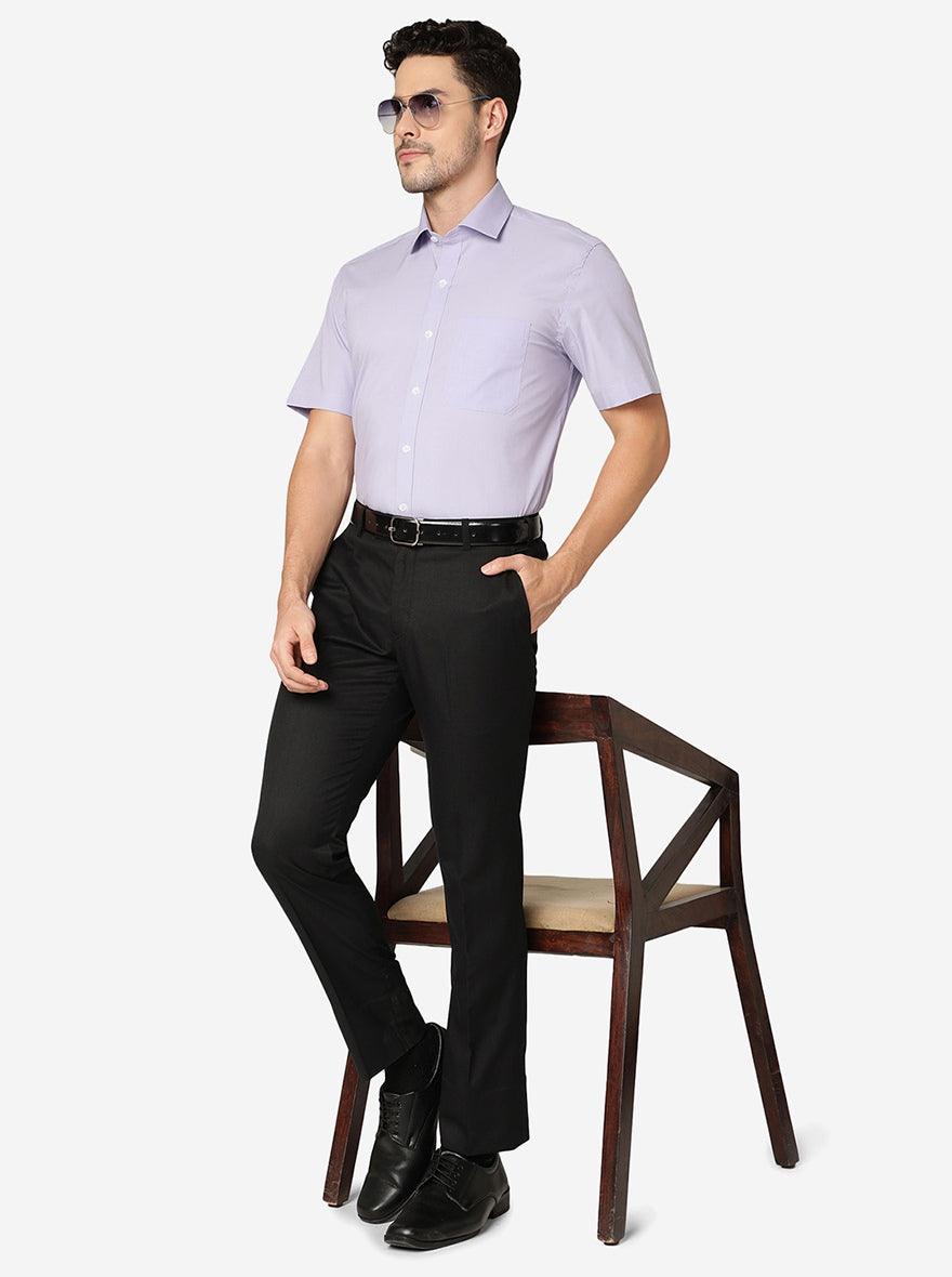 Light Purple Solid Regular fit Formal Shirt | JadeBlue