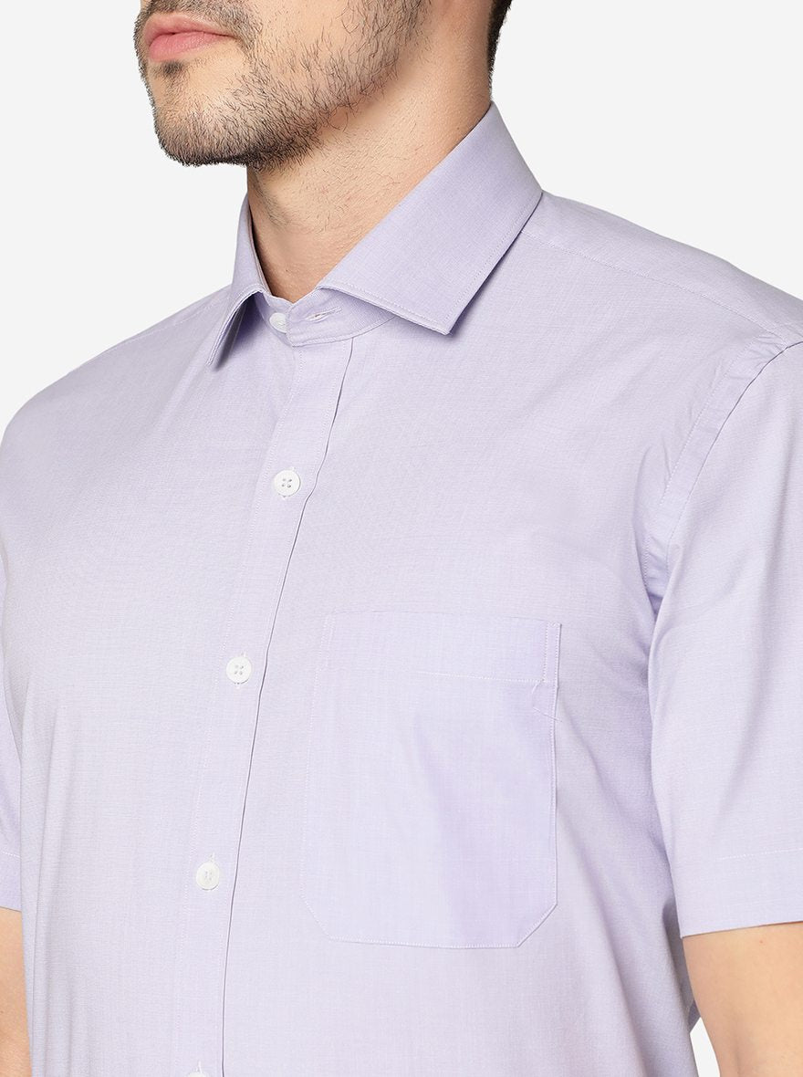 Light Purple Solid Regular fit Formal Shirt | JadeBlue
