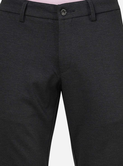 Black Solid Venice Fit Casual Trouser | JadeBlue