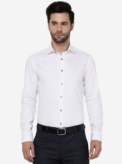 White Solid Slim Fit Party Wear Shirt | Wyre