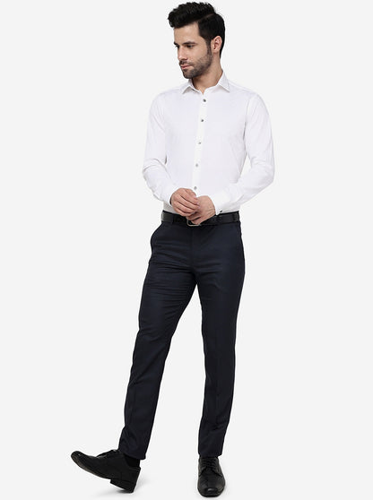 White Solid Slim Fit Party Wear Shirt | Wyre