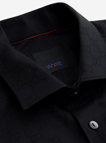 Black Solid Slim Fit Party Wear Shirt | Wyre