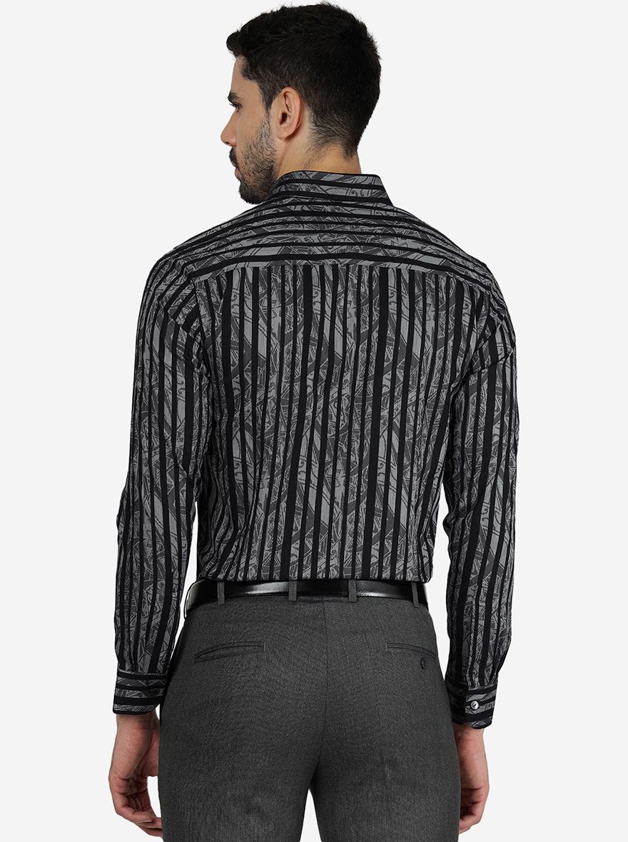 Black Solid Slim Fit Party Wear Shirt | Wyre