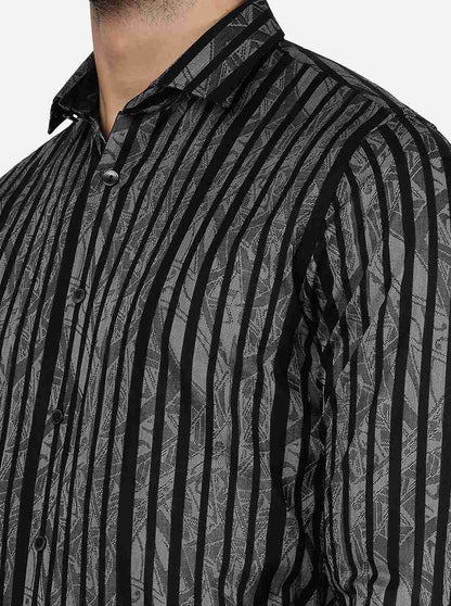 Black Solid Slim Fit Party Wear Shirt | Wyre