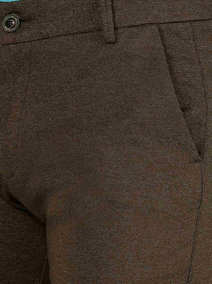 Dark Olive Solid Venice Fit Casual Trouser | JadeBlue