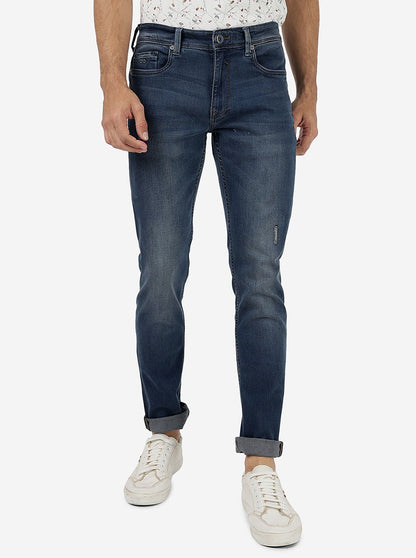 Navy Blue Washed Slim Fit Jeans | JadeBlue
