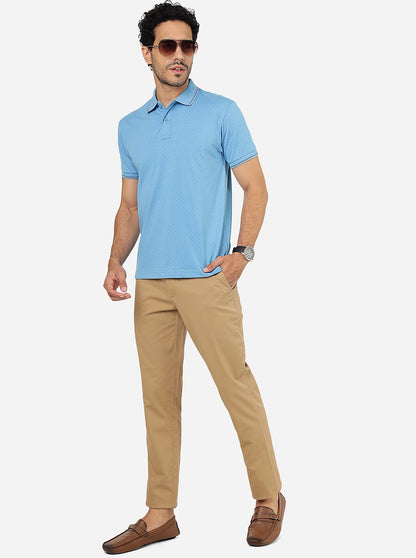 Khakhi Solid Uno Fit Casual Trouser | JadeBlue