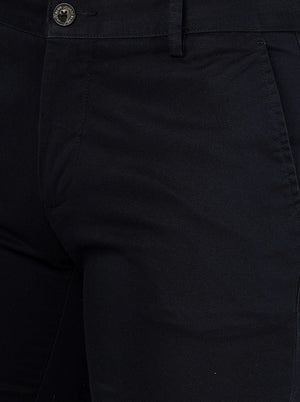 Navy Blue Solid Uno Fit Casual Trouser | JadeBlue