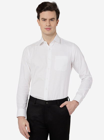 White Solid Slim Fit Formal Shirt | JadeBlue Youth