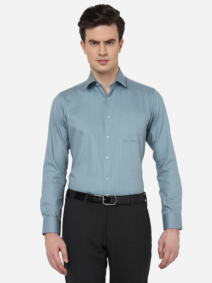 Grey Solid Slim Fit Formal Shirt | JadeBlue Youth