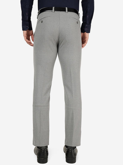 Grey Solid Super Slim Fit Trouser | JadeBlue Youth