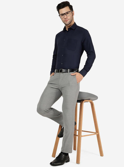 Grey Solid Super Slim Fit Trouser | JadeBlue Youth