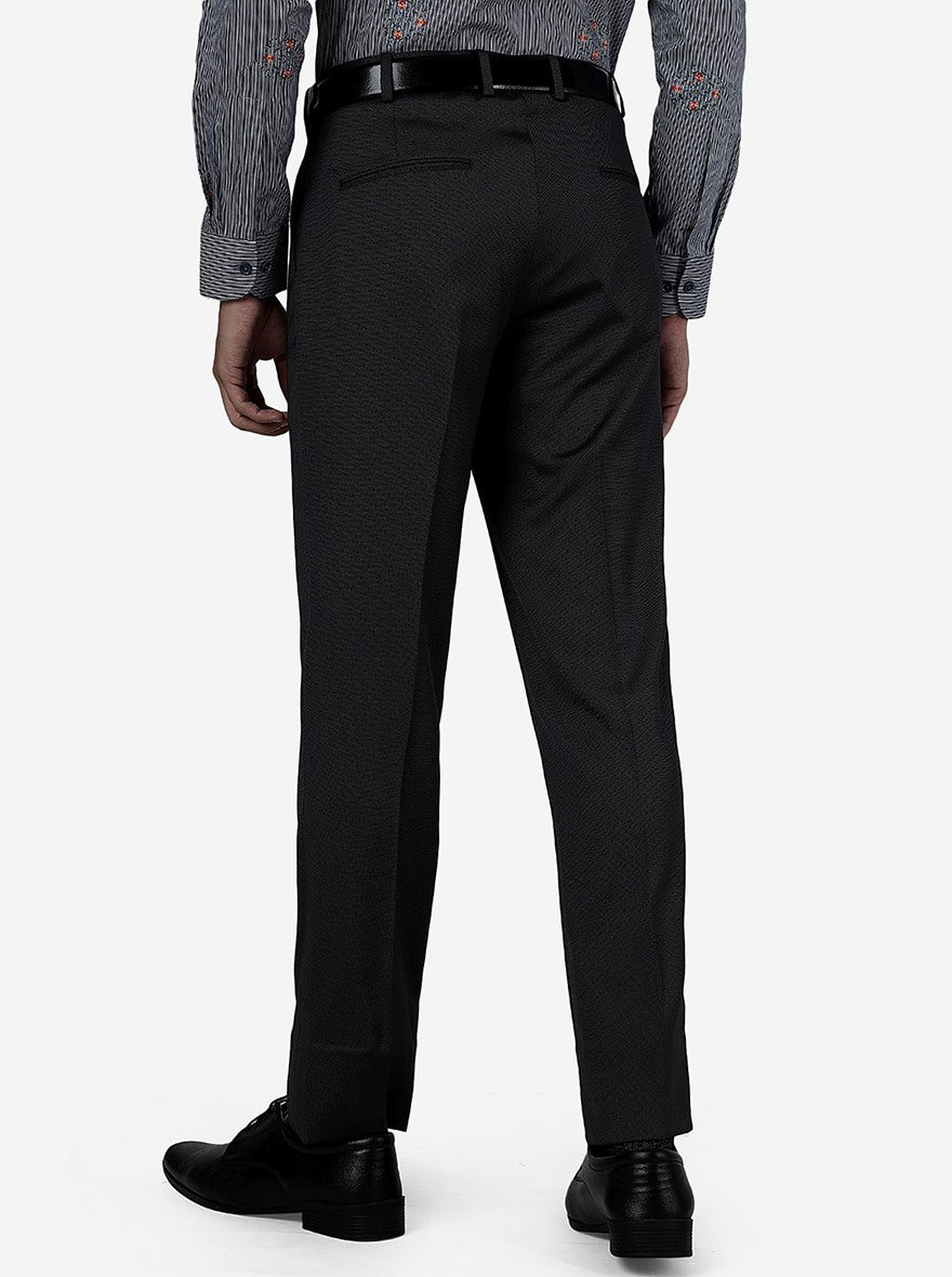 Grey Solid Slim Fit Formal Trouser | JB Studio