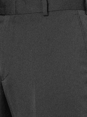 Grey Solid Slim Fit Formal Trouser | JB Studio