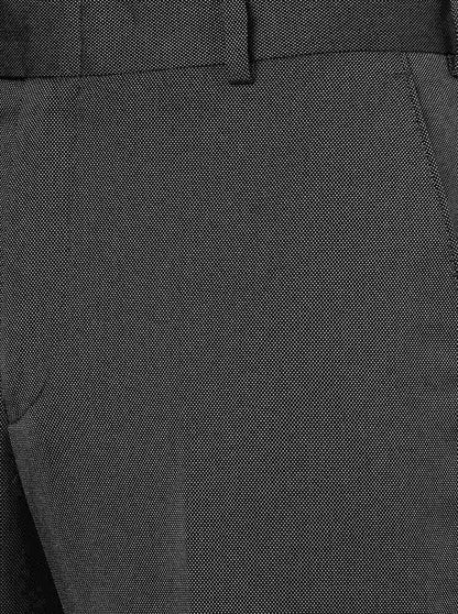 Grey Solid Slim Fit Formal Trouser | JB Studio
