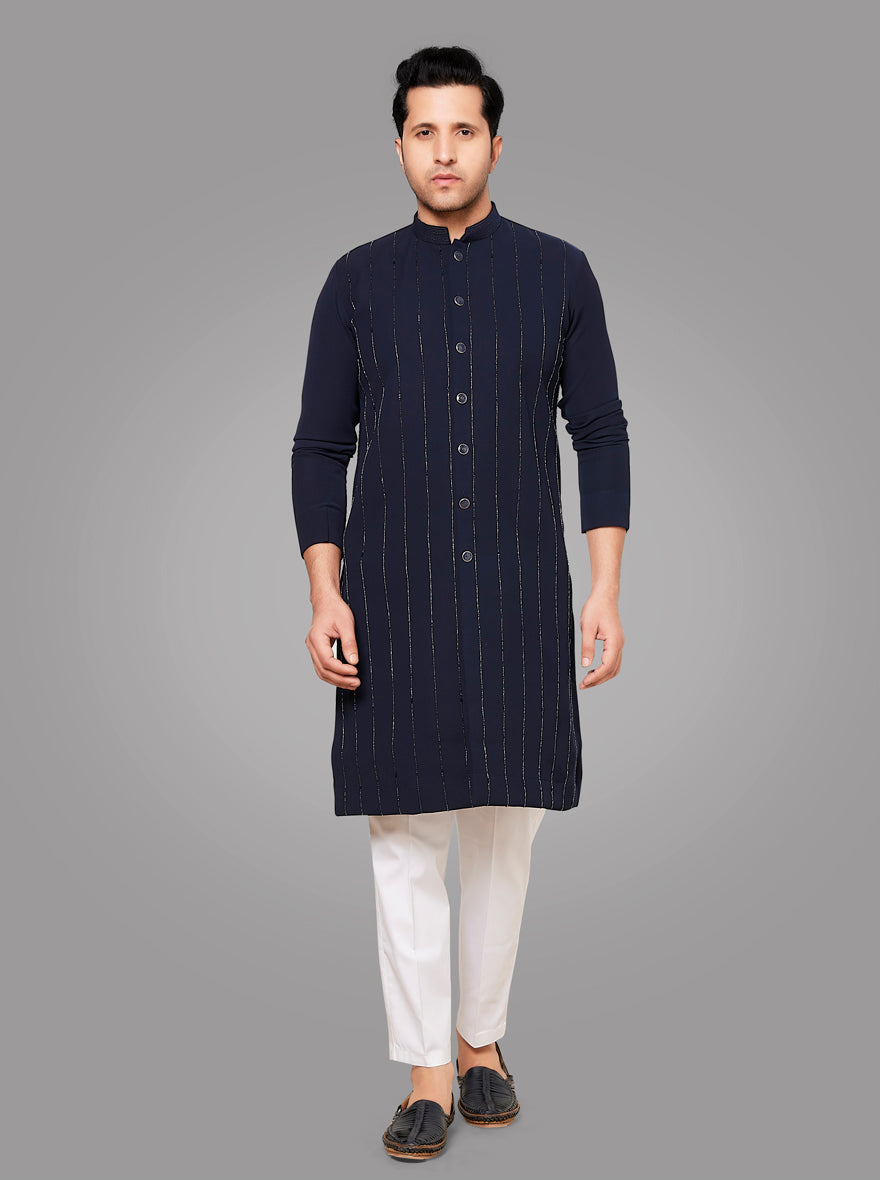 Navy Blue Kurta Pajama | TULA