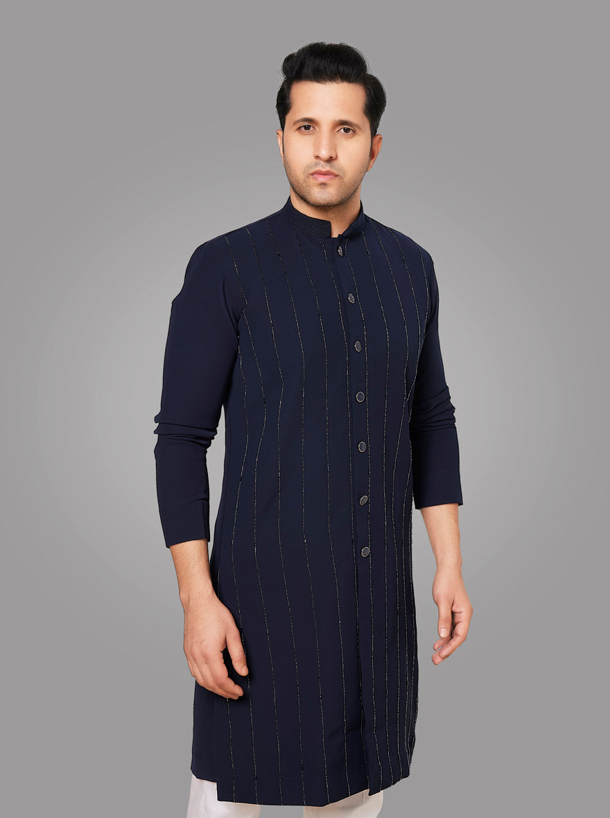 Navy Blue Kurta Pajama | TULA