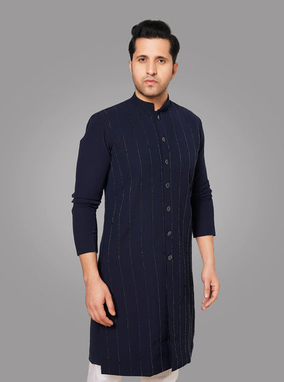 Navy Blue Kurta Pajama | TULA