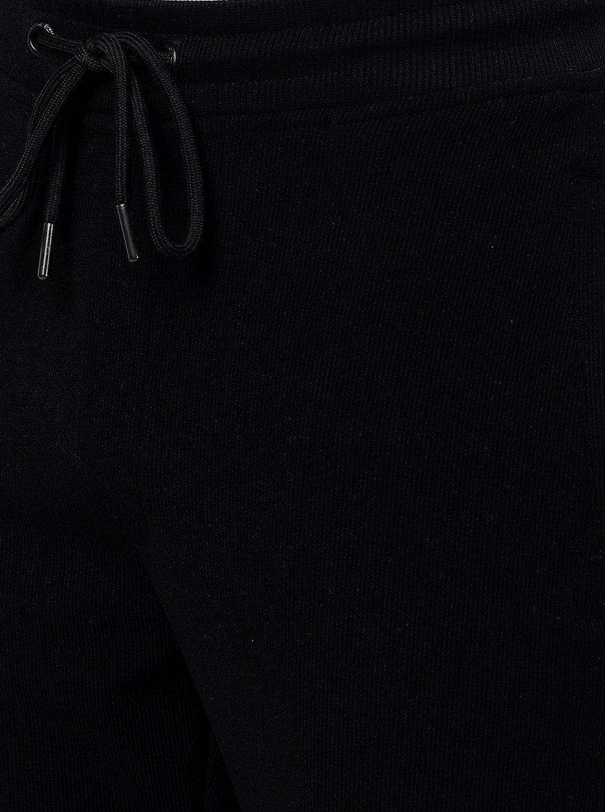Black Solid Slim Fit Jogger| JadeBlue