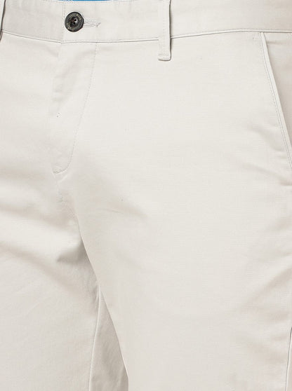 Light Grey Solid Uno Fit Casual Trouser | JadeBlue