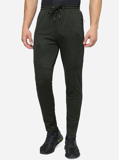 Olive Solid Slim Fit Track Pant | Jade Play