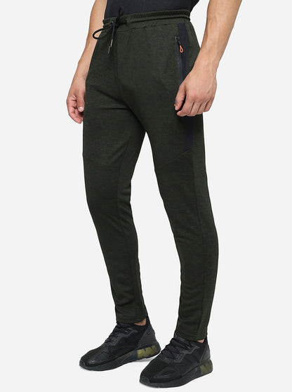 Olive Solid Slim Fit Track Pant | Jade Play