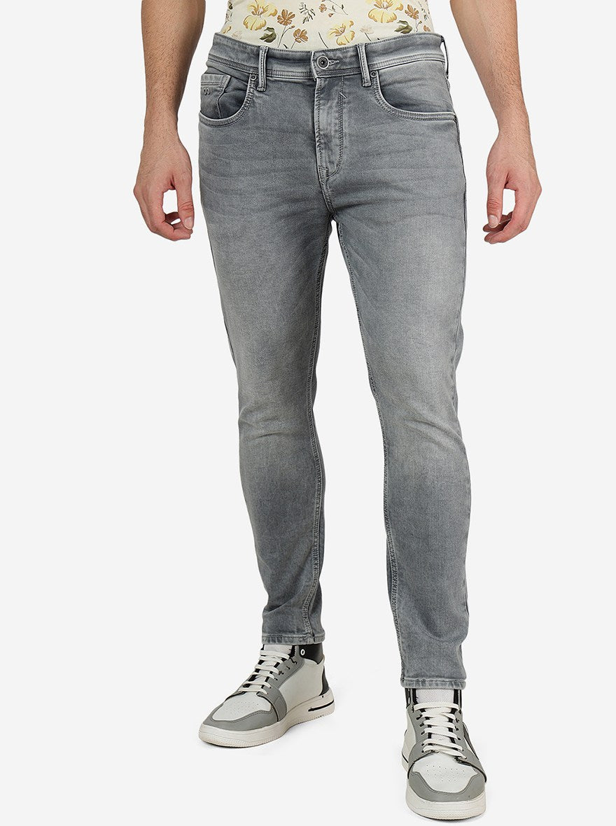 Wild Grey Washed Rider Fit Jeans | JadeBlue