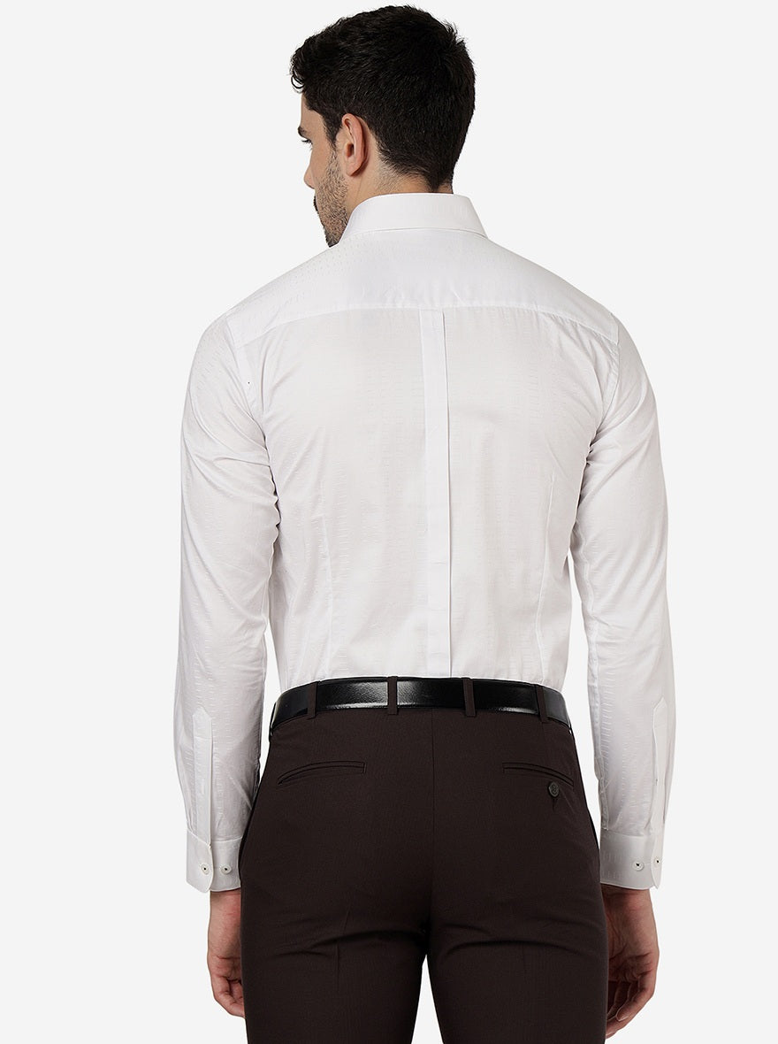 White Solid Slim Fit Formal Shirt | JadeBlue Youth