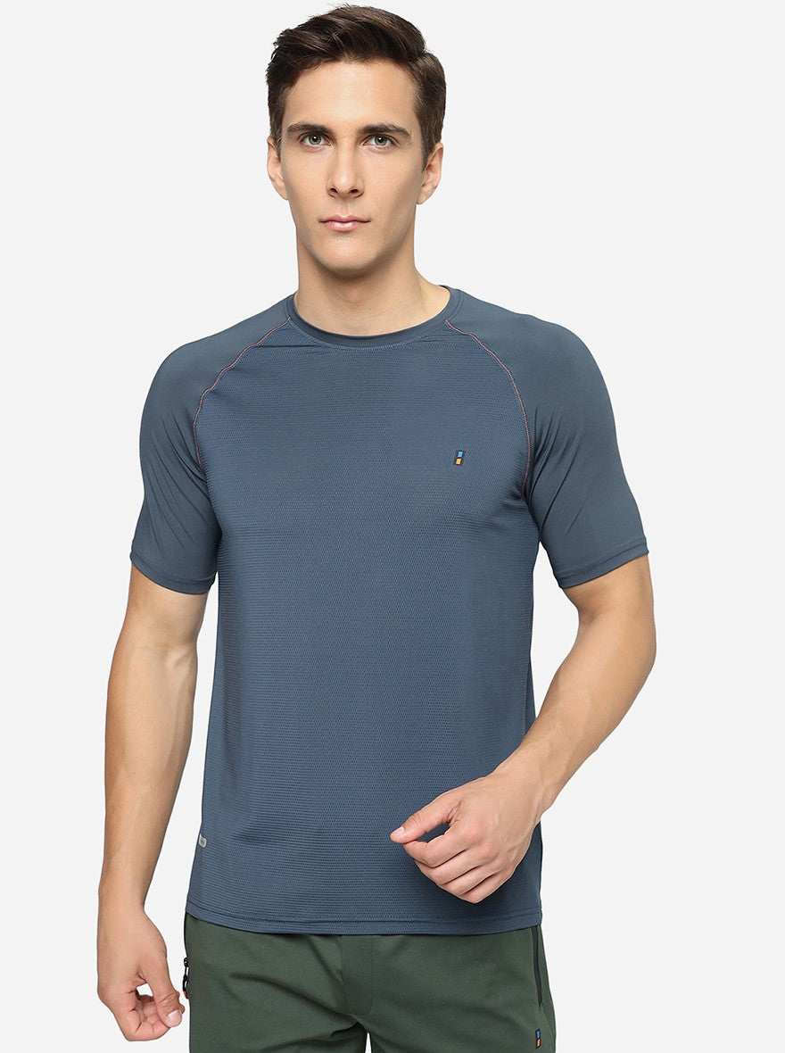 Graphite Solid Slim Fit T-Shirt | Jade Play