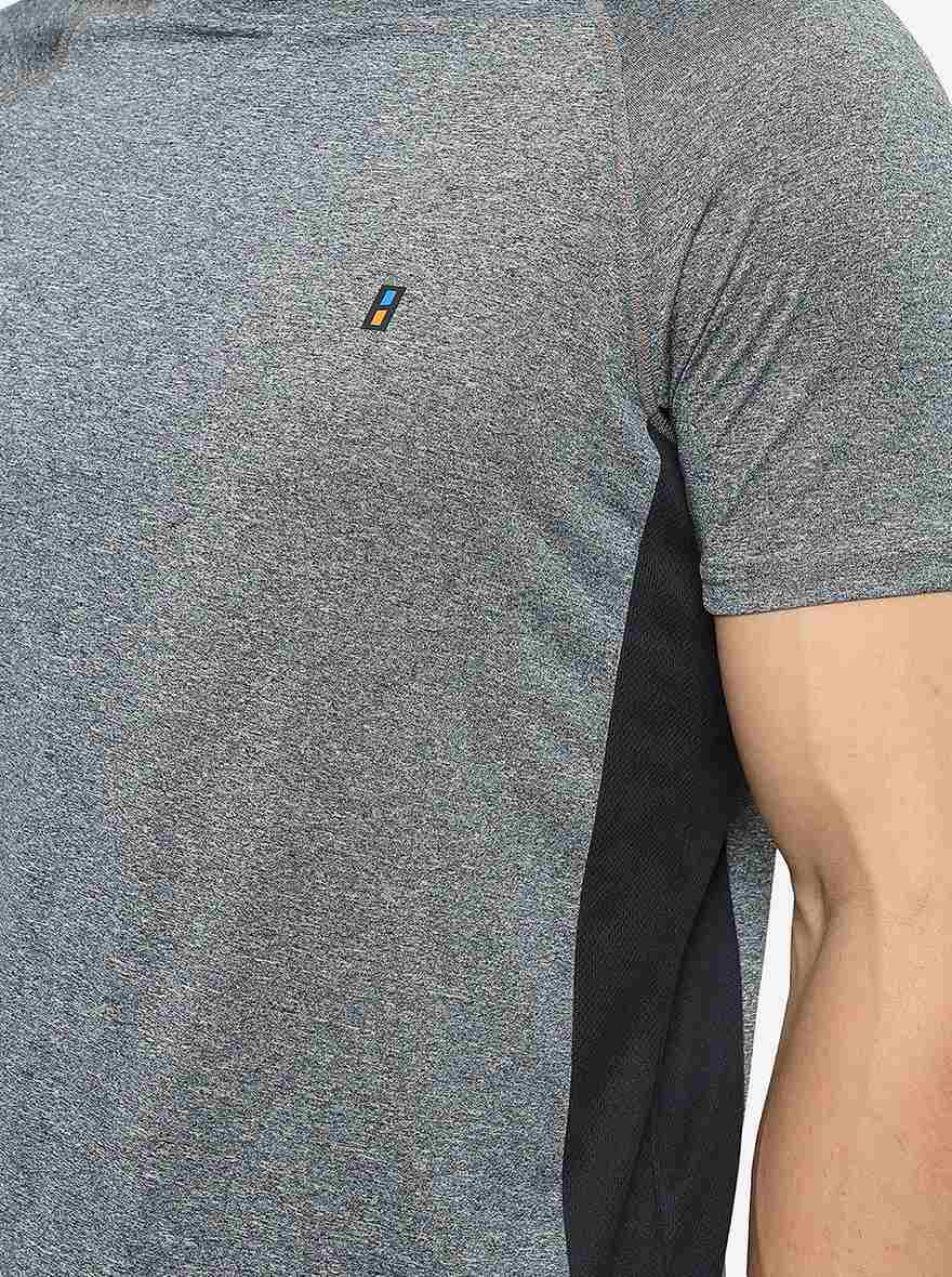 Grey Solid Slim Fit T-Shirt | Jade Play