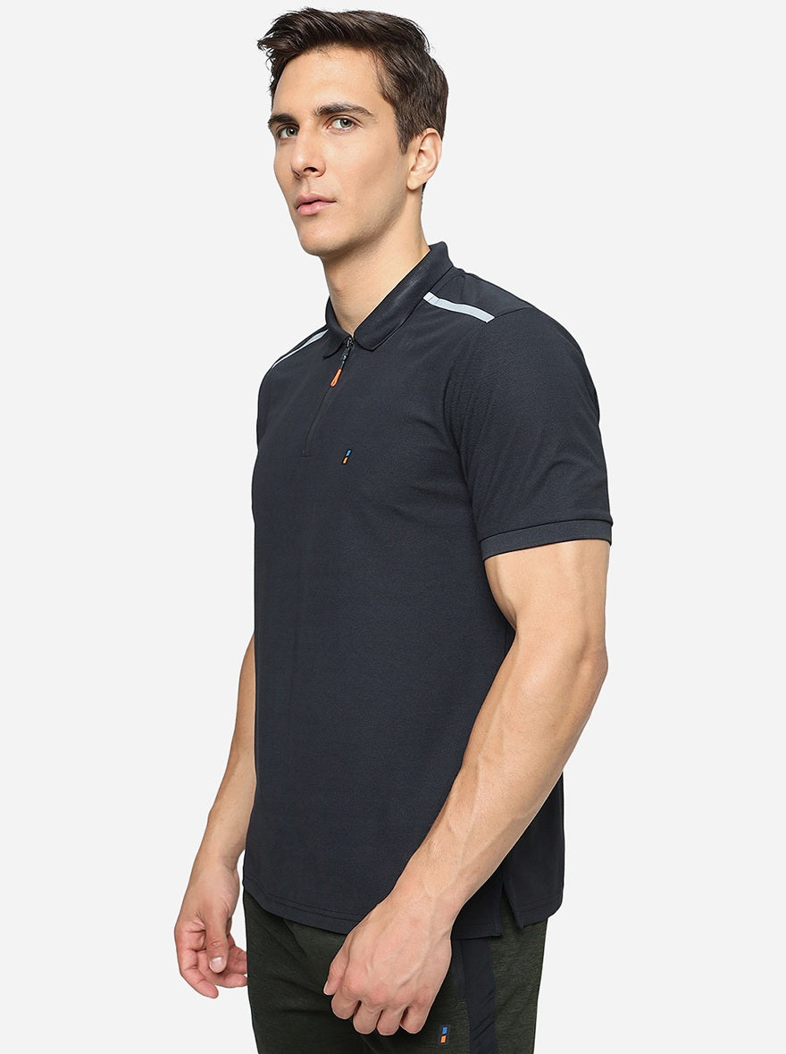 Black Solid Slim Fit T-Shirt | Jade Play