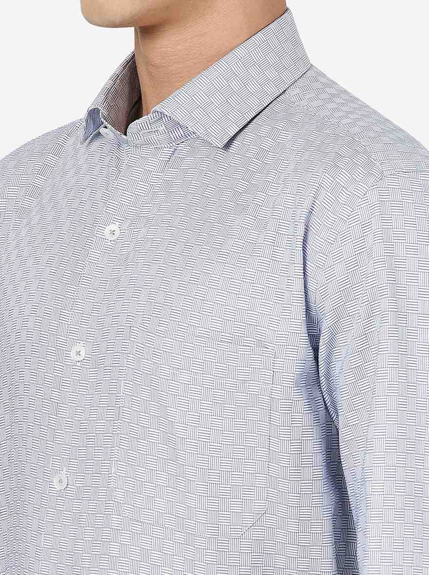 Light Blue Solid Regular fit Formal Shirt | JadeBlue