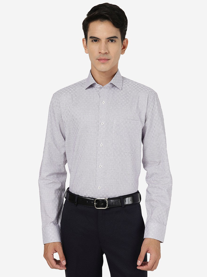 Light Purple Solid Regular fit Formal Shirt | JadeBlue