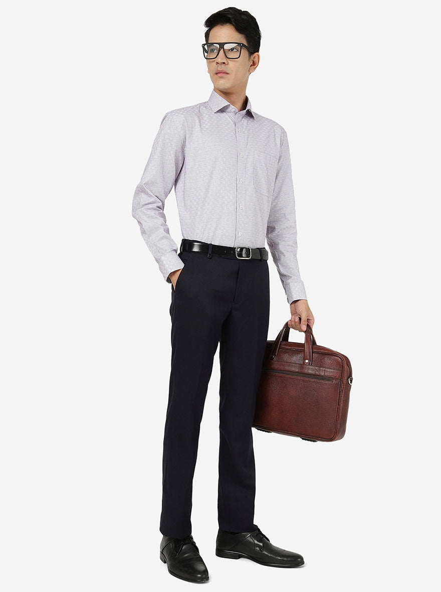 Light Purple Solid Regular fit Formal Shirt | JadeBlue