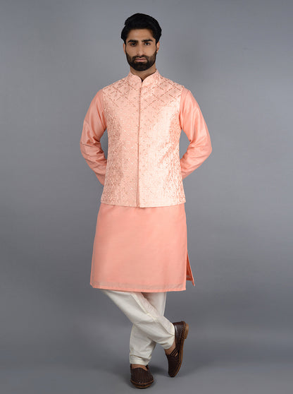 Pink Bandhgala Jacket | Azania