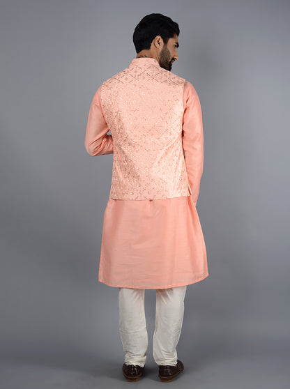 Pink Bandhgala Jacket | Azania
