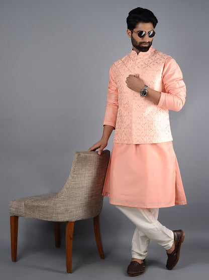Pink Bandhgala Jacket | Azania