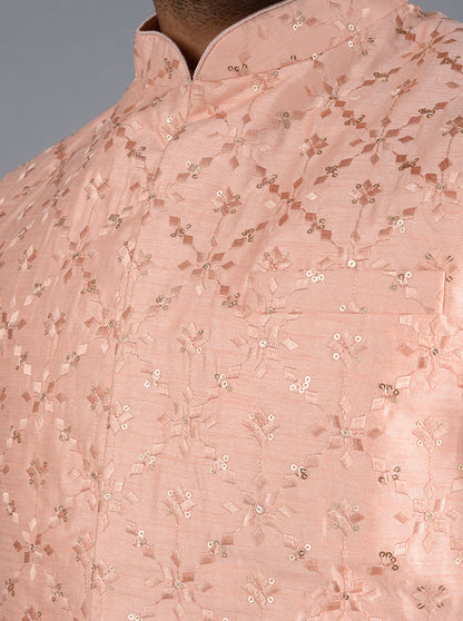 Pink Bandhgala Jacket | Azania
