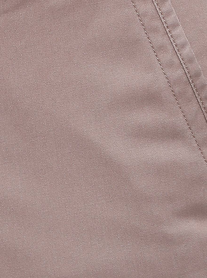 Light Brown Solid Slim Fit Casual Trouser | JadeBlue