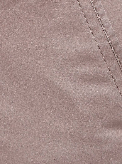 Light Brown Solid Slim Fit Casual Trouser | JadeBlue