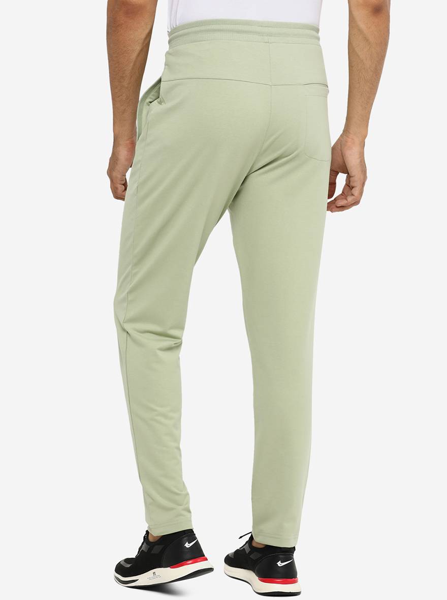 Pista Green Solid Slim Fit Track Pant | JadeBlue