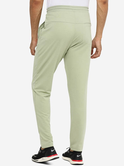 Pista Green Solid Slim Fit Track Pant | JadeBlue