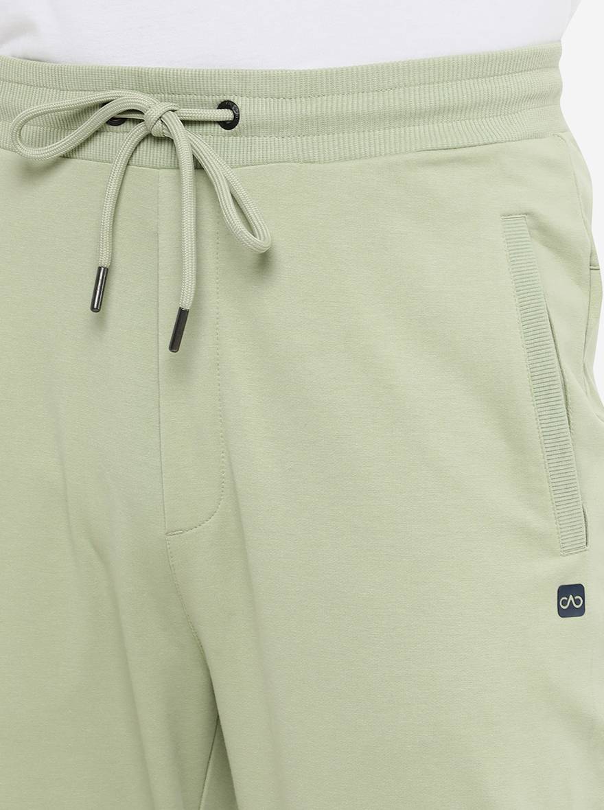 Pista Green Solid Slim Fit Track Pant | JadeBlue