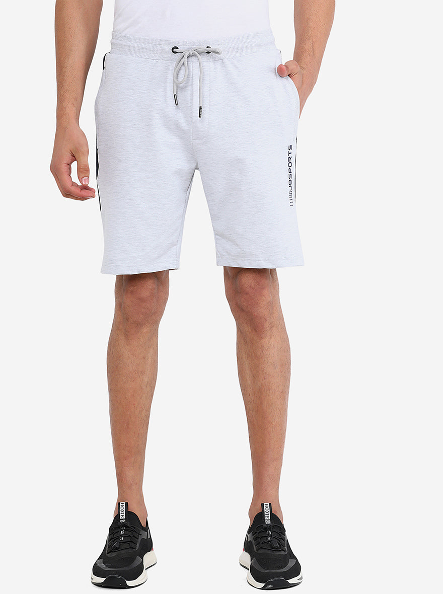 Grey Solid Regular Fit Shorts | JadeBlue