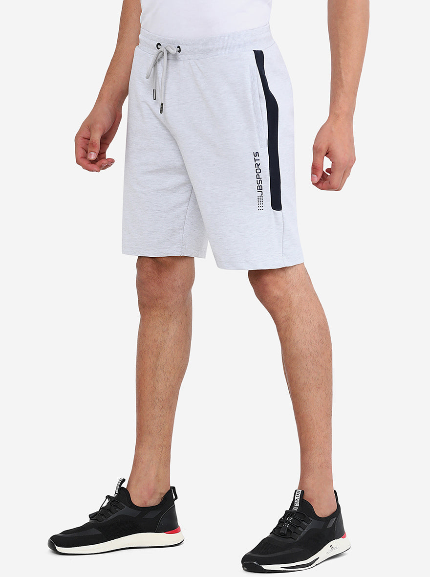 Grey Solid Regular Fit Shorts | JadeBlue