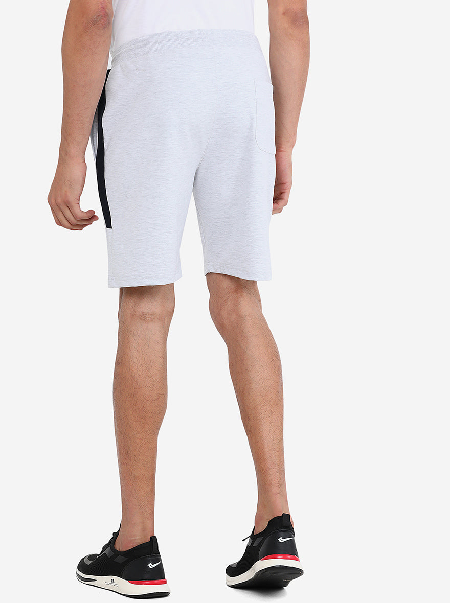 Grey Solid Regular Fit Shorts | JadeBlue