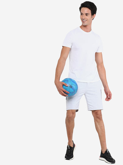Grey Solid Regular Fit Shorts | JadeBlue