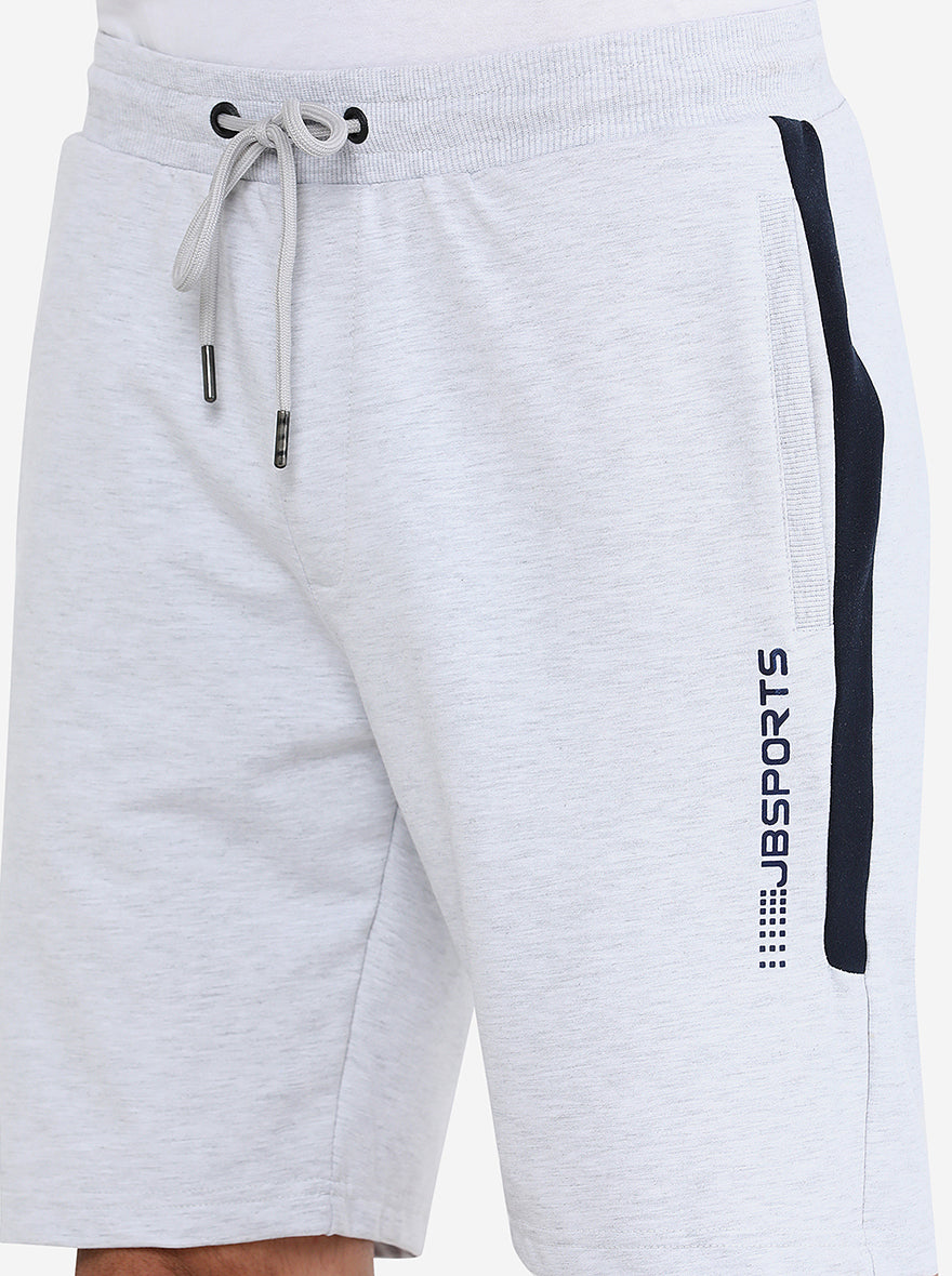 Grey Solid Regular Fit Shorts | JadeBlue